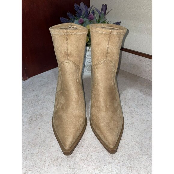 Mia Western BOHO Ankle Booties With Block Heel & Pointed Toe - Womens Size 7.5 - Picture 3 of 10